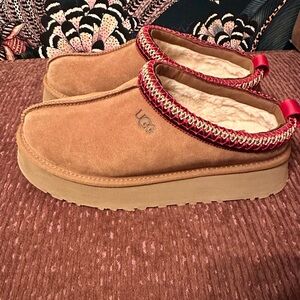 UGG Tan Tasman Suede Platforms